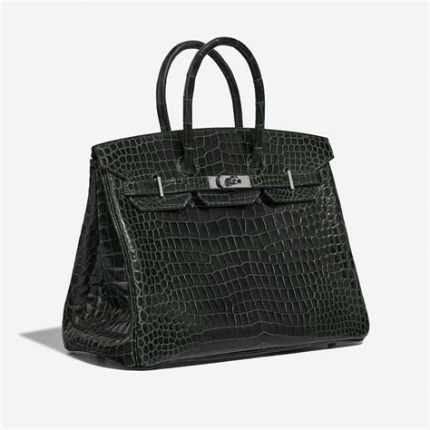 Hermès Birkin 35 Porosus Crocodile Vert Foncé